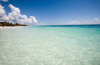 pristine perfect caribbean beach tulum mexico
